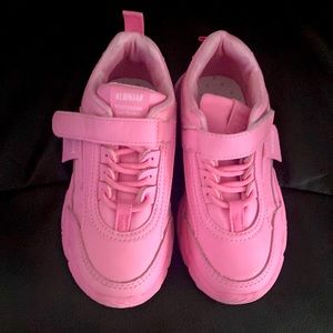 Pink little kid sneakers